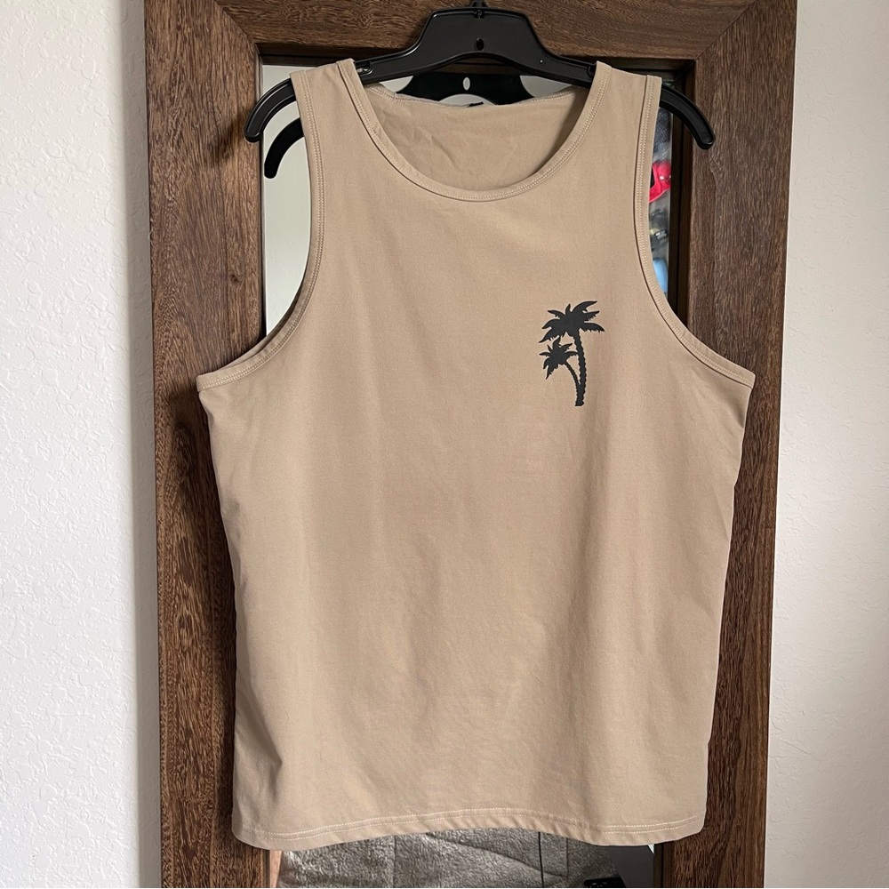 SHEIN palm tree tank top
